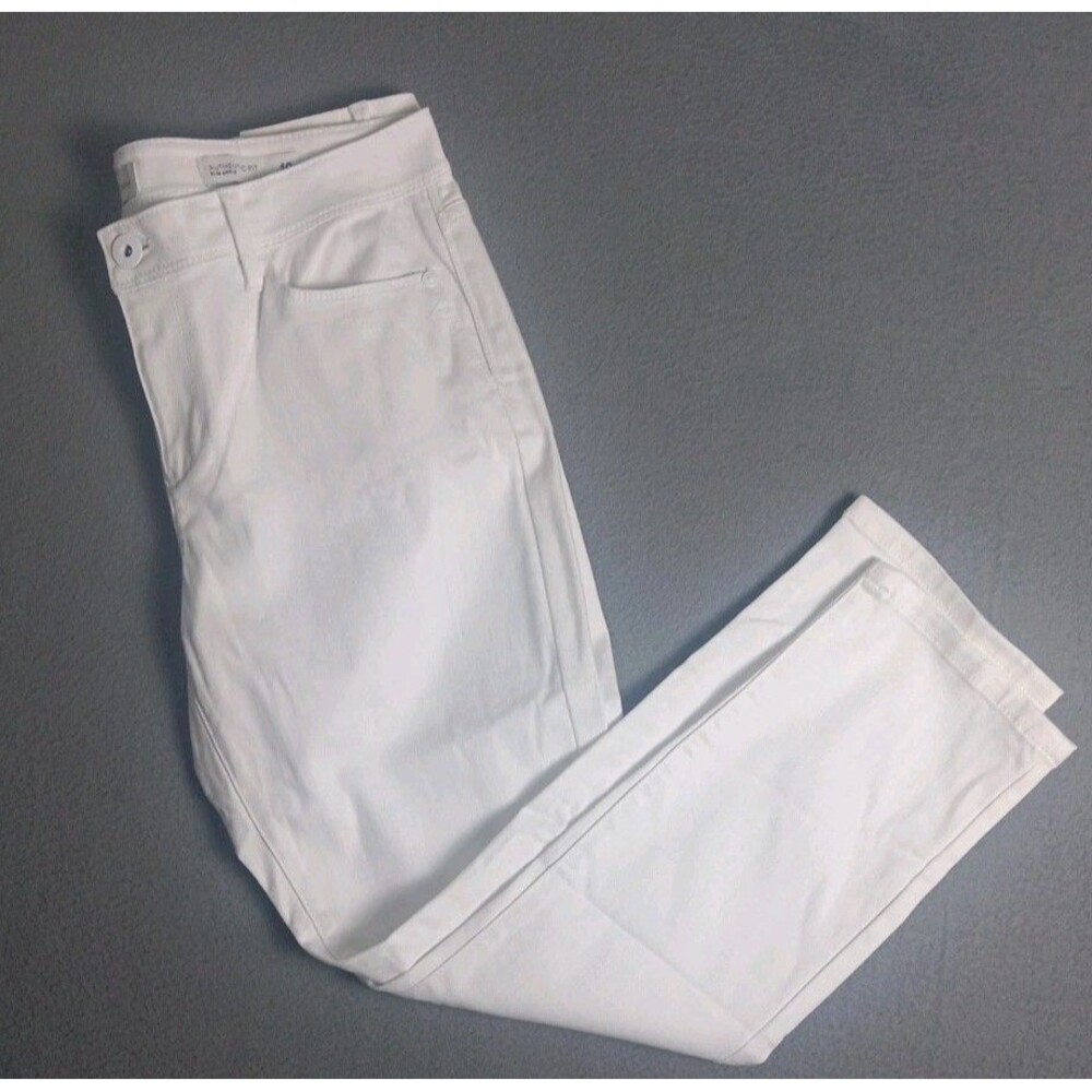 J.Jill womens Slim Ankle jeans petite 10P stretch solid white authentic fit